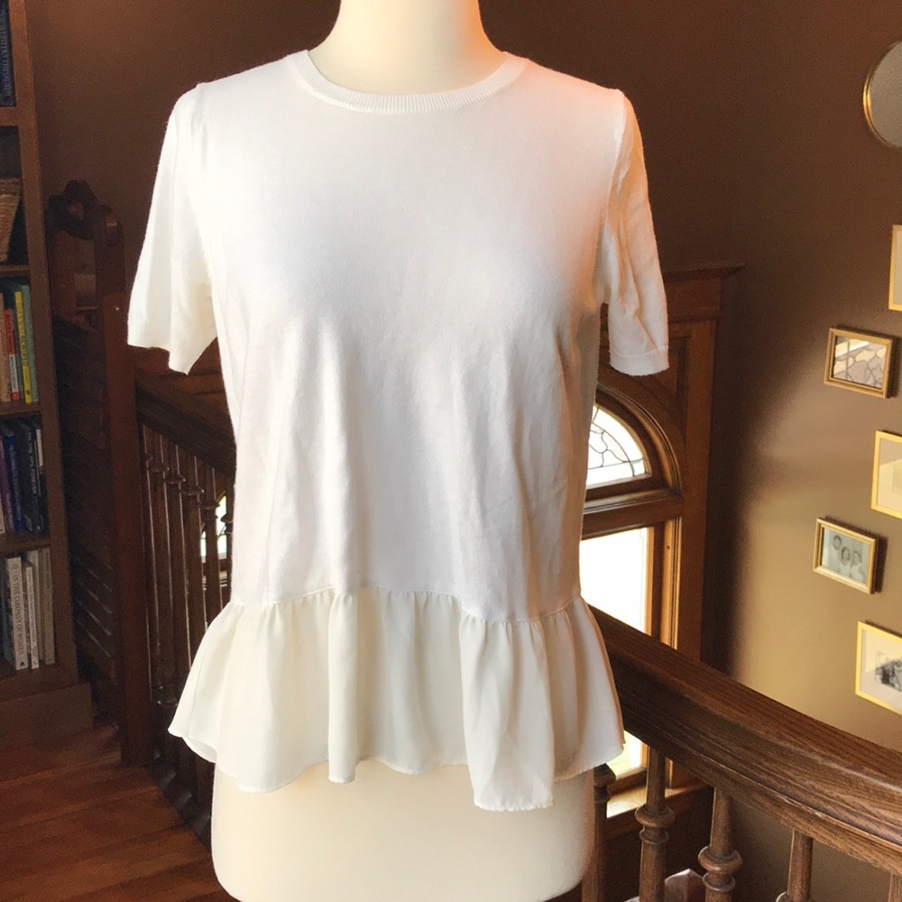Loft short sleeve knit blouse